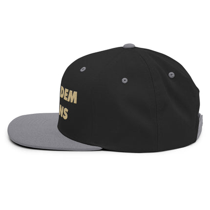 Move Dem Chains Gold Embroidered Snapback Hat