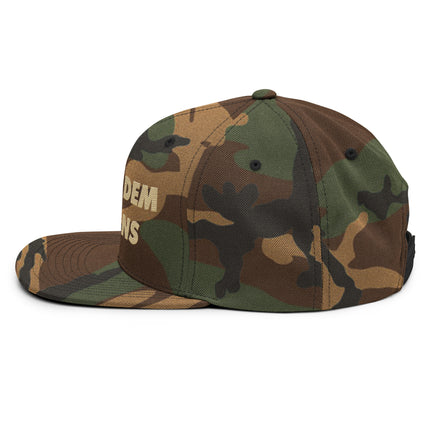Move Dem Chains Gold Embroidered Snapback Hat