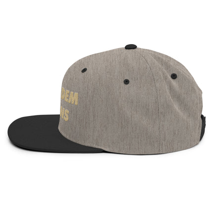 Move Dem Chains Gold Embroidered Snapback Hat