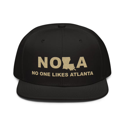 NOLA No One Likes Atlanta Louisiana Style Embroidered Snapback Hat