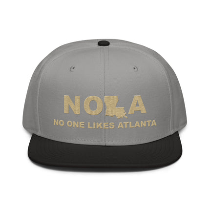 NOLA No One Likes Atlanta Louisiana Style Embroidered Snapback Hat