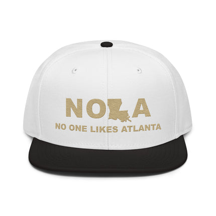 NOLA No One Likes Atlanta Louisiana Style Embroidered Snapback Hat
