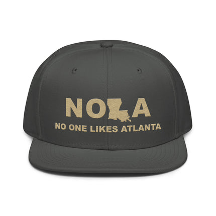 NOLA No One Likes Atlanta Louisiana Style Embroidered Snapback Hat