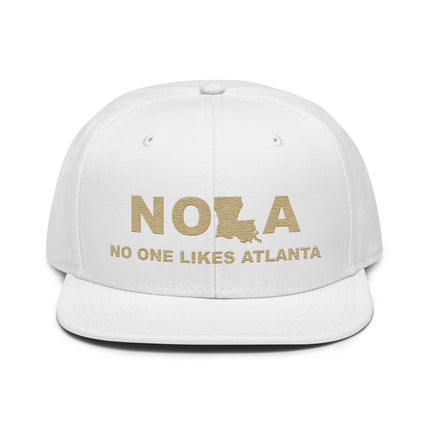 NOLA No One Likes Atlanta Louisiana Style Embroidered Snapback Hat